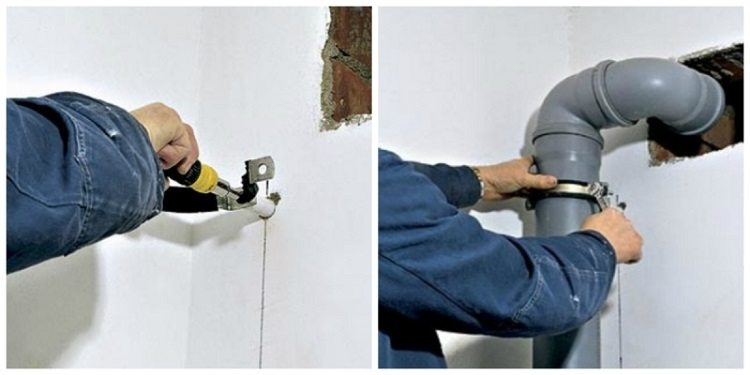 Fixez le tuyau avec un collier de serrage en respectant certaines règles Fixation de tuyaux en polypropylène au mur