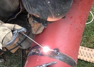 Soudage de tuyaux de gaz