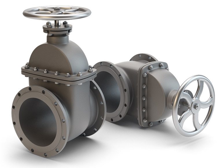 Les robinets-vannes sont disponibles en différents diamètres, les modèles des plus grands diamètres sont équipés d'actionneurs électriques. Robinets-vannes en fonte