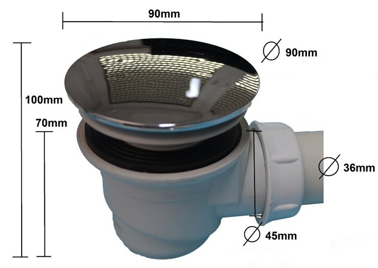 Pour obtenir une échelle adaptée, vous devez connaître exactement sa taille et le diamètre du trou de vidange Drain de porte sèche