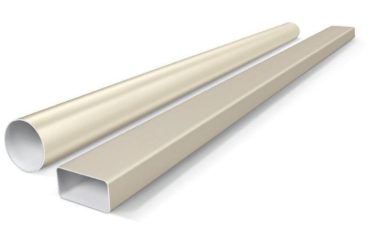 La forme différente de la section du conduit vous permet de choisir une solution pour n'importe quelle pièce Tuyaux pour ventilation en plastique