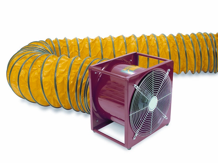 Le ventilateur pour l'évacuation forcée ou l'alimentation en air est sélectionné en fonction de la taille des tuyaux et de la longueur du système Tuyaux pour ventilation en plastique
