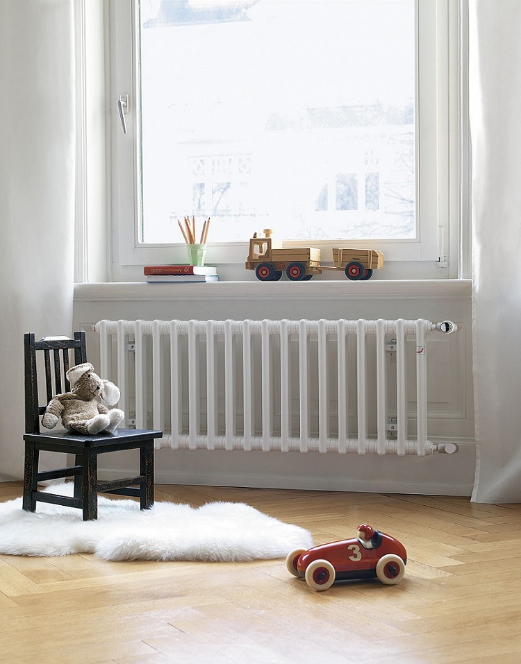 Connexion latérale d'un radiateur tubulaire Radiateurs tubulaires